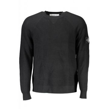 Pulover barbati - cu logo brodat - Regular fit - negru -