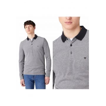 Tricou Barbati -  Ls Refined Polo - Slim Fit - Cu Nasturi - Confortabil - Elegant - Respirabil - Ideal Pentru Zi Cu Zi - Material Durabil - Marimea M - Gri