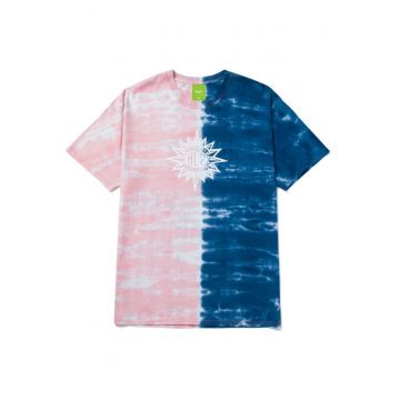 Tricou in doua culori cu imprimeu tie-dye
