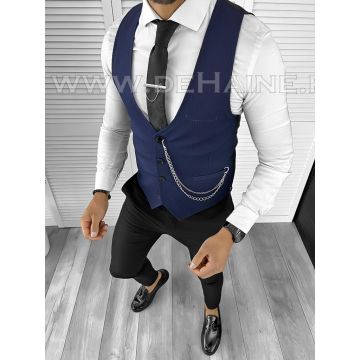 Vesta barbati eleganta slim fit bleumarin B8153 P19-3.2