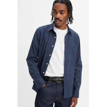 Camasa slim fit cu logo discret