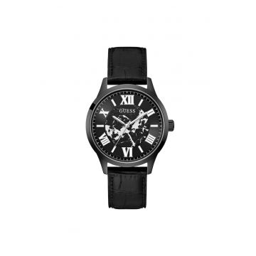 Ceas barbatesc  U1435G3M - 42mm - curea din piele ecologica - negru