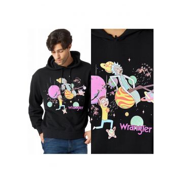 Hanorac Barbati -  Rick & Morty - Regular Fit - Negru -