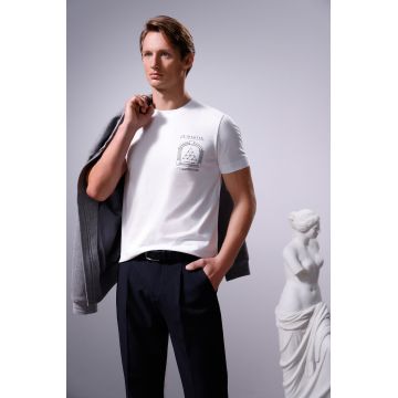 Medicine tricou din bumbac culoarea alb, cu imprimeu