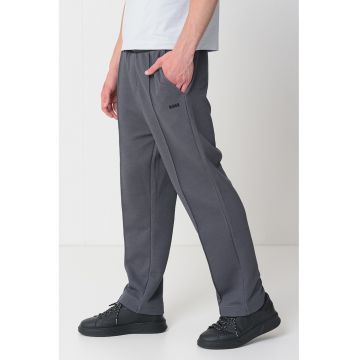 Pantaloni drepti de trening din amestec de bumbac