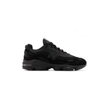 Pantofi sport din piele si piele nabuc cu garnituri din material textil M 1000