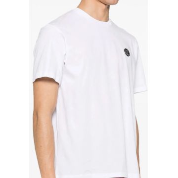 Tricou cu guler rotund și logo frontal 78OAHT12