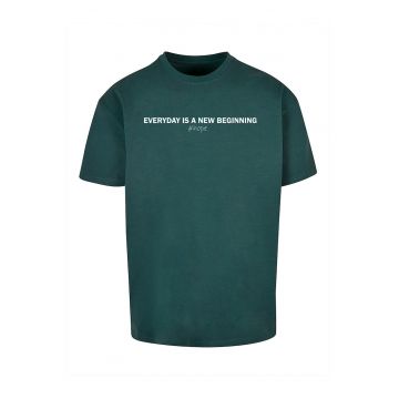 Tricou din bumbac cu imprimeu text