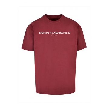 Tricou din bumbac cu imprimeu text