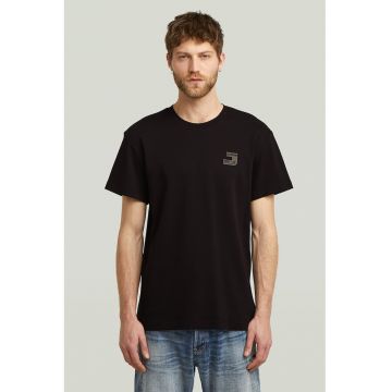 Tricou din bumbac organic cu decolteu la baza gatului - Negru - Kaki -