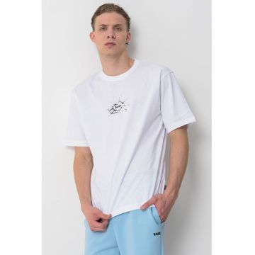 Tricou lejer de bumbac cu logo