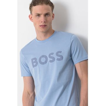 Tricou regular fit cu imprimeu logo cauciucat Thinking