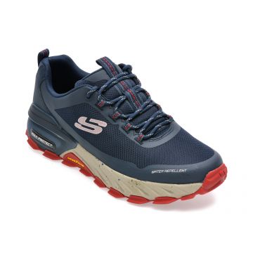 Pantofi sport SKECHERS bleumarin, MAX PROTECT, din material textil si piele ecologica