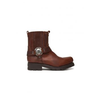 Botine cu glezna joasa barbati  M-7605-S20 - Piele naturala - Maro