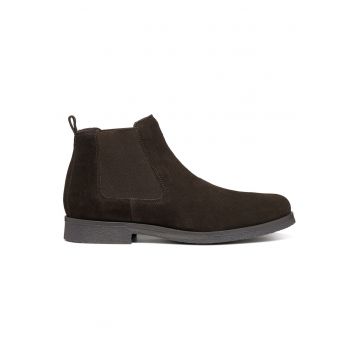 Botine cu glezna joasa pentru barbati  U2658A-00022 - Textil - Maro