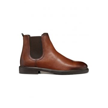 Botine cu glezna joasa pentru barbati  U46G5A-000JD - Textil - Maro