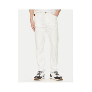 Pantaloni barbati  251PJ205CT3551 - Bumbac/Lyocell - Alb - Alb