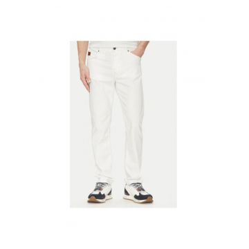 Pantaloni barbati  251PJ205CT3551 - Bumbac/Lyocell - Alb