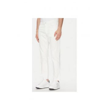 Pantaloni barbati  A2M10136 - Bumbac/Elastan - Alb