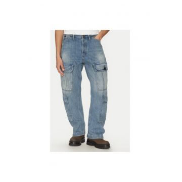 Pantaloni barbati  D26111-D499 - Bumbac - Albastru