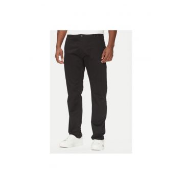 Pantaloni chino barbati  D25547-5126-6484 - Bumbac organic/Elastan - Negru