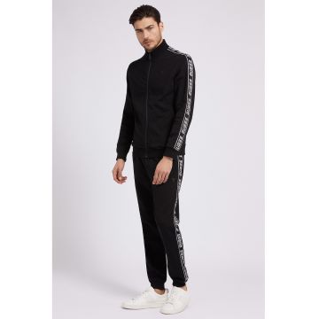 Pantaloni de trening cu benzi logo laterale si snur