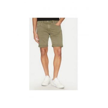 Pantaloni scurti din denim barbati  D10481-C258 - Bumbac - Verde