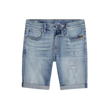 Pantaloni scurti din denim barbati  D10481-D760 - Bumbac/Lyocell - Albastru
