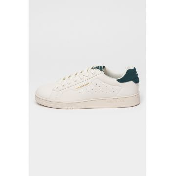 Pantofi sport de piele ecologica cu garnituri de piele intoarsa