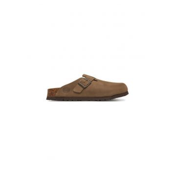 Slapi barbati  600132-07 - Piele naturala - Verde