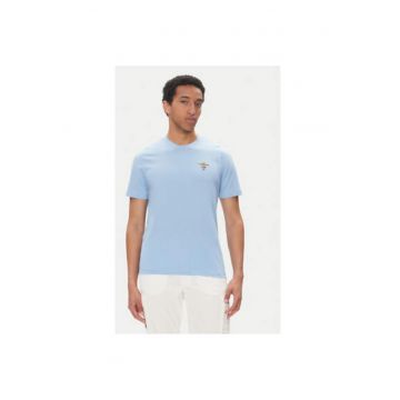 Tricou barbati  251TS1580J372 - Bumbac - Albastru deschis