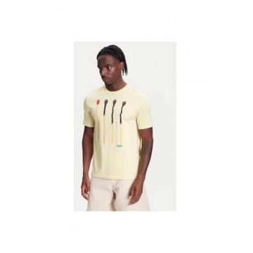 Tricou barbati  3BL0U10AG - Bumbac organic - Bej