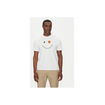 Tricou barbati  DT1197M-BESY20 - Bumbac organic - Alb
