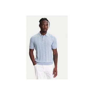 Tricou Polo barbati  115GK301G - Bumbac/In - Albastru