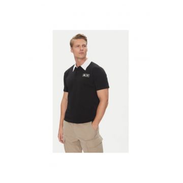 Tricou polo barbati  351R2IW - Bumbac - Negru