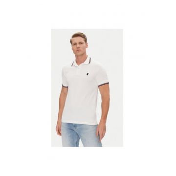 Tricou polo barbati  DR0136M-BATE20 - Bumbac - Alb