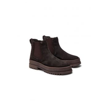 Botine cu glezna joasa barbati  F4IUKA02/SUE - Piele naturala - 41 EU - Maro