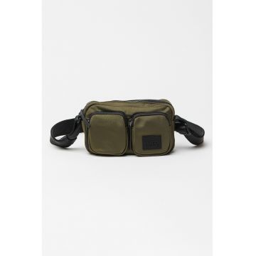 Geanta crossbody cu aplicatie logo