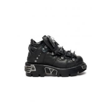 Ghete barbati  M-110-S1 - piele naturala - negru -