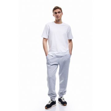 Pantaloni de trening din amestec de bumbac cu buzunare laterale