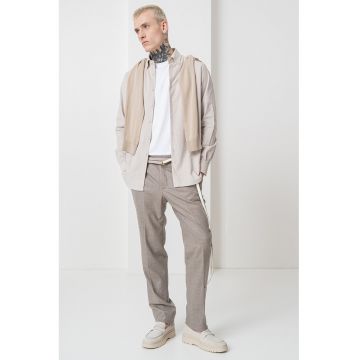 Pantaloni eleganti drepti din amestec de lana