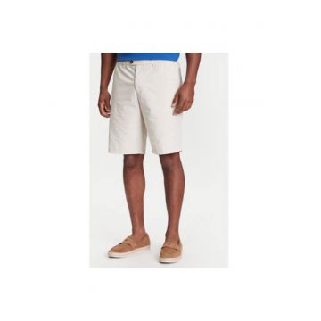 Pantaloni scurti barbati  4W3LU9014 - Bumbac - 56 EU - Bej