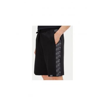 Pantaloni scurti sport barbati Ea7 Emporio Armani - 7M000217 AF12660 - Bumbac/Poliester - 3XL INTL - Negru
