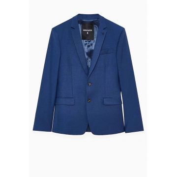 Sacou regular fit cu inchidere la un singur rand de nasturi PP3 - Albastru -