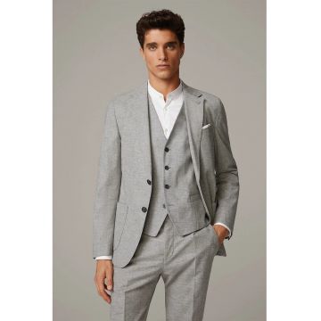 Sacou regular fit cu inchidere la un singur rand de nasturi STR2