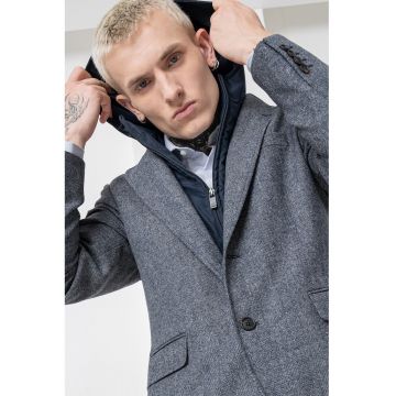 Sacou slim-fit din amestec de lana