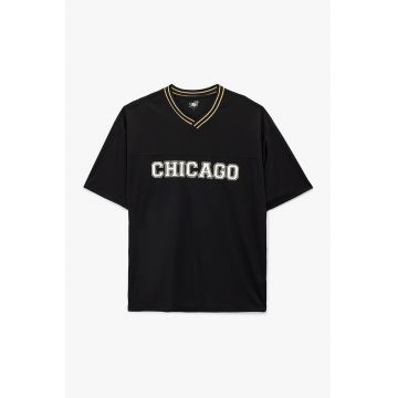 Tricou cu decolteu in V si imprimeu text