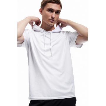Tricou cu model uni si gluga