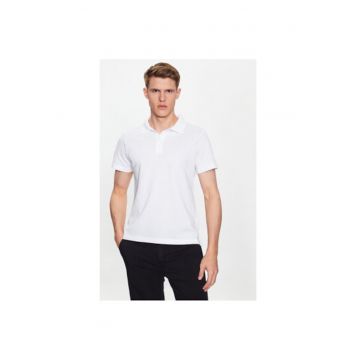 Tricou polo barbati  52T00712-1T005648 - Bumbac - L INTL - Alb