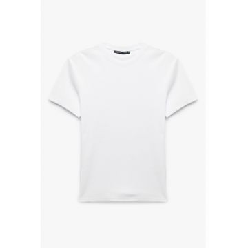 Tricou slim fit uni